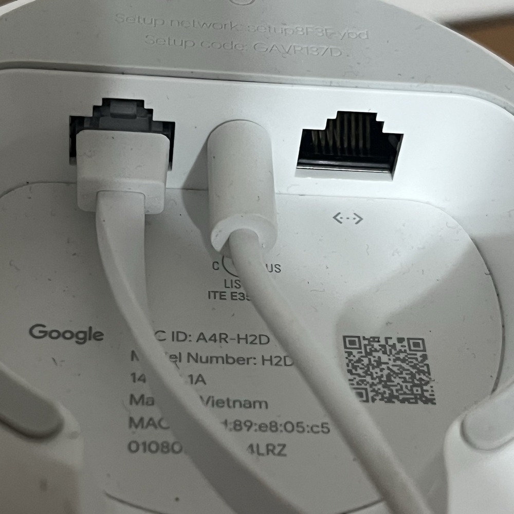 Google H2D Nest Wifi Router and Point Untested Cords Included - Picture 5 of 7